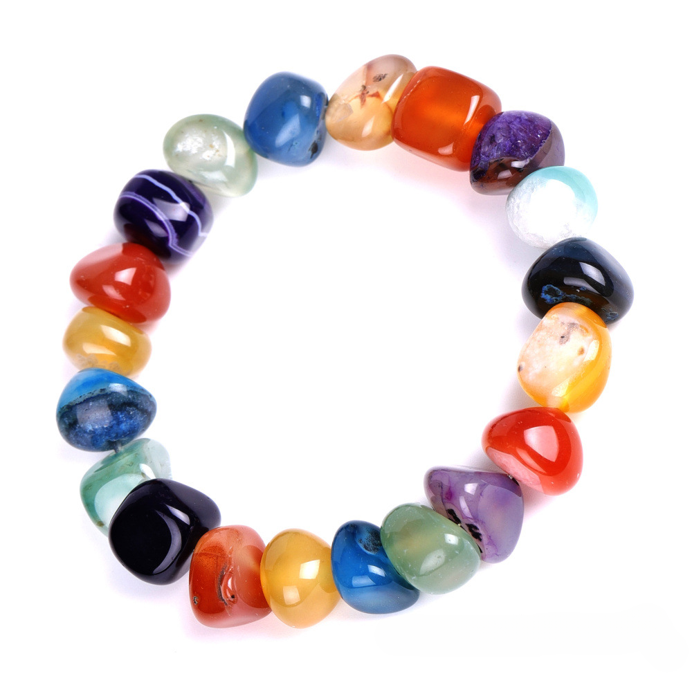 Pulsera de ónice de fantasía roja de color mixto al por mayor